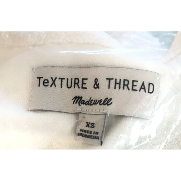 Madewell Texture Thread Puff Sleeve Wrap Top Ivory - Picture 5 of 6